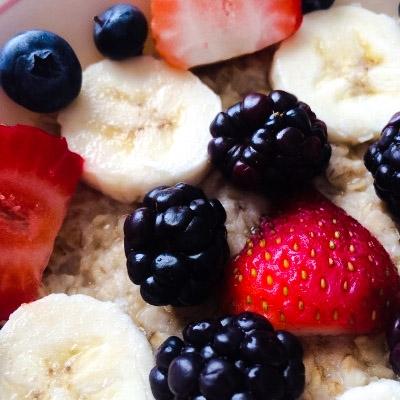 Strawberries Banana Oatmeal Breakfast Smoothie