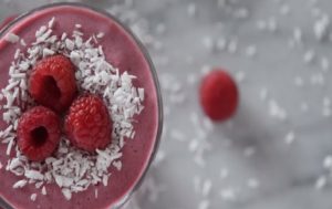 Metabolism Boosting Coconut Raspberry Smoothie