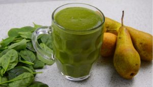 Pear and Spinach Smoothie to take to Work
